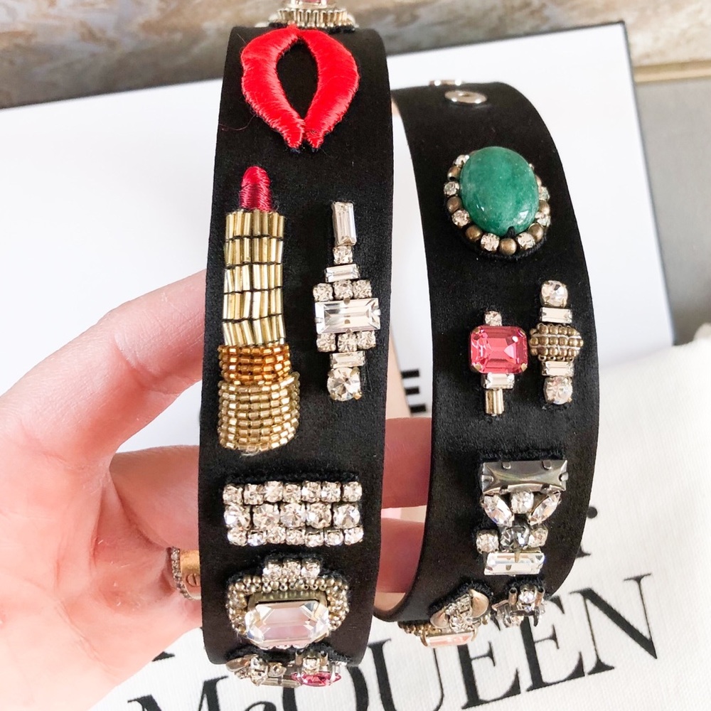 Alexander McQueen Black Embellished WaistBelt - Picture 8 of 11